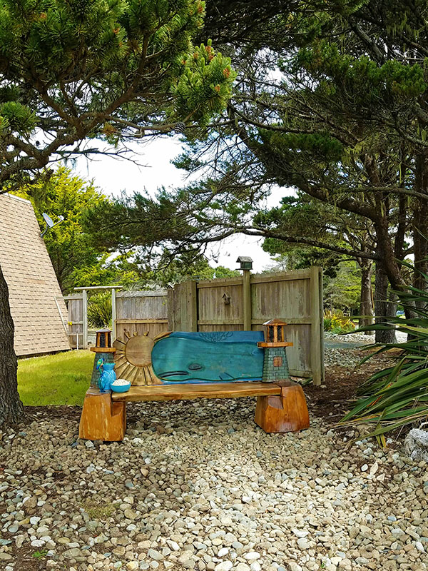 Sea Glass Chalet Bench #2
