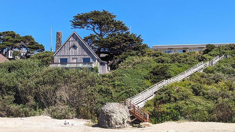 Old Rustic Beach House from the Beach